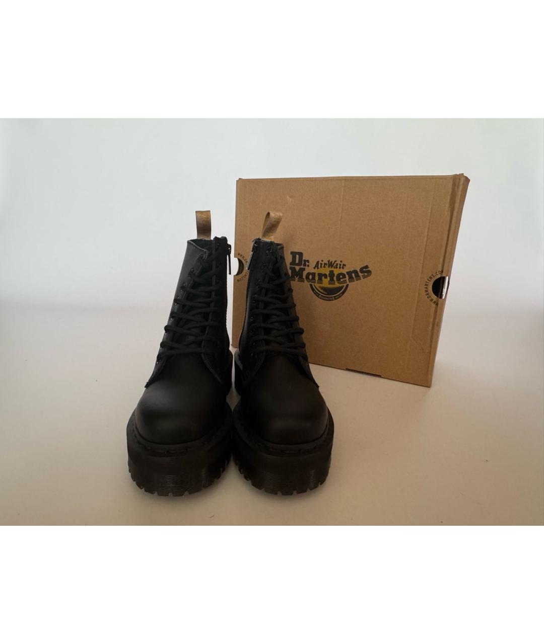 DR. MARTENS Черные ботинки из искусственной кожи, фото 3