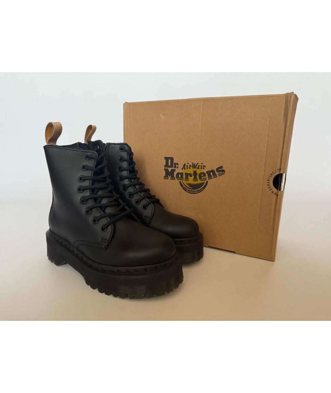 DR. MARTENS Черные ботинки из искусственной кожи, фото 2
