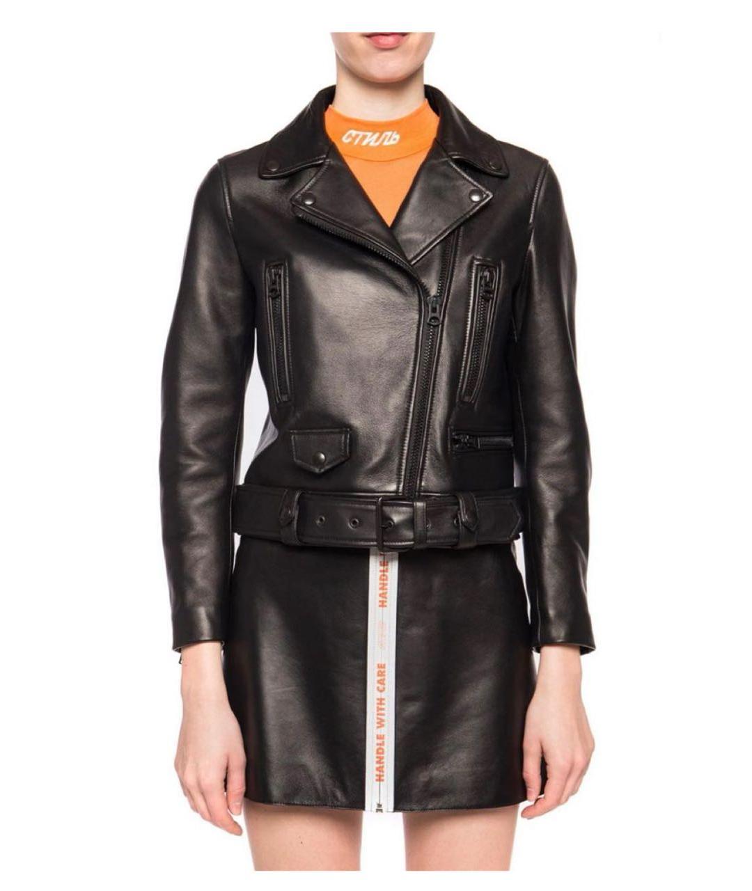 ACNE STUDIOS Черная кожаная куртка, фото 6