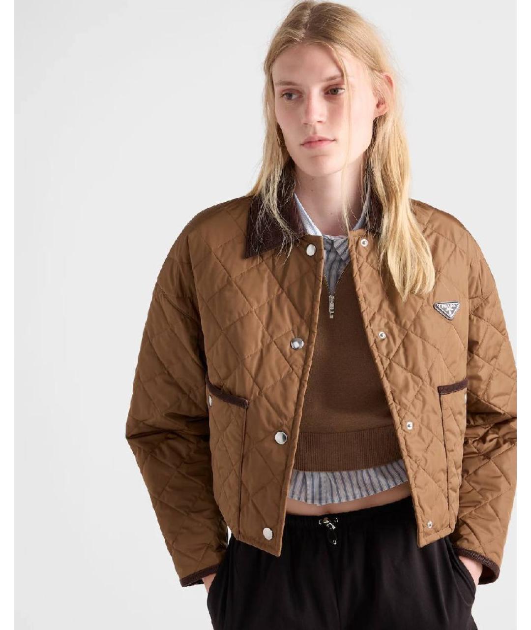 PRADA Коричневая куртка, фото 5