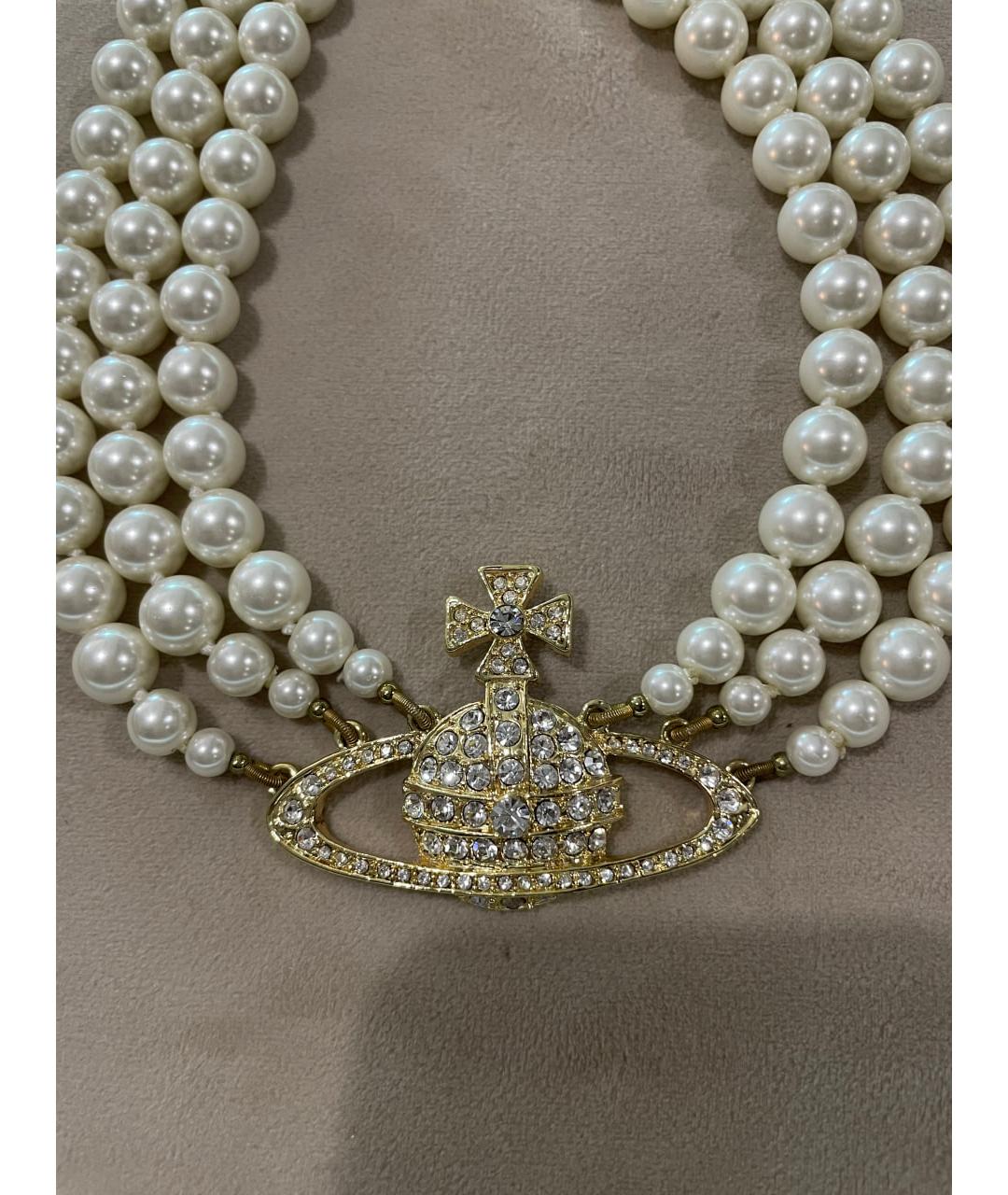 VIVIENNE WESTWOOD Белое жемчужное колье, фото 2