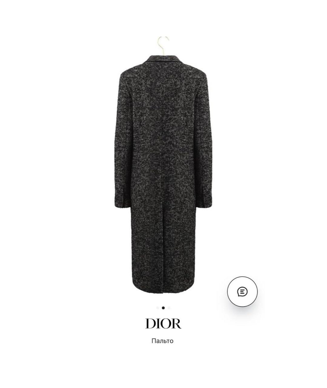 CHRISTIAN DIOR Антрацитовое пальто, фото 2