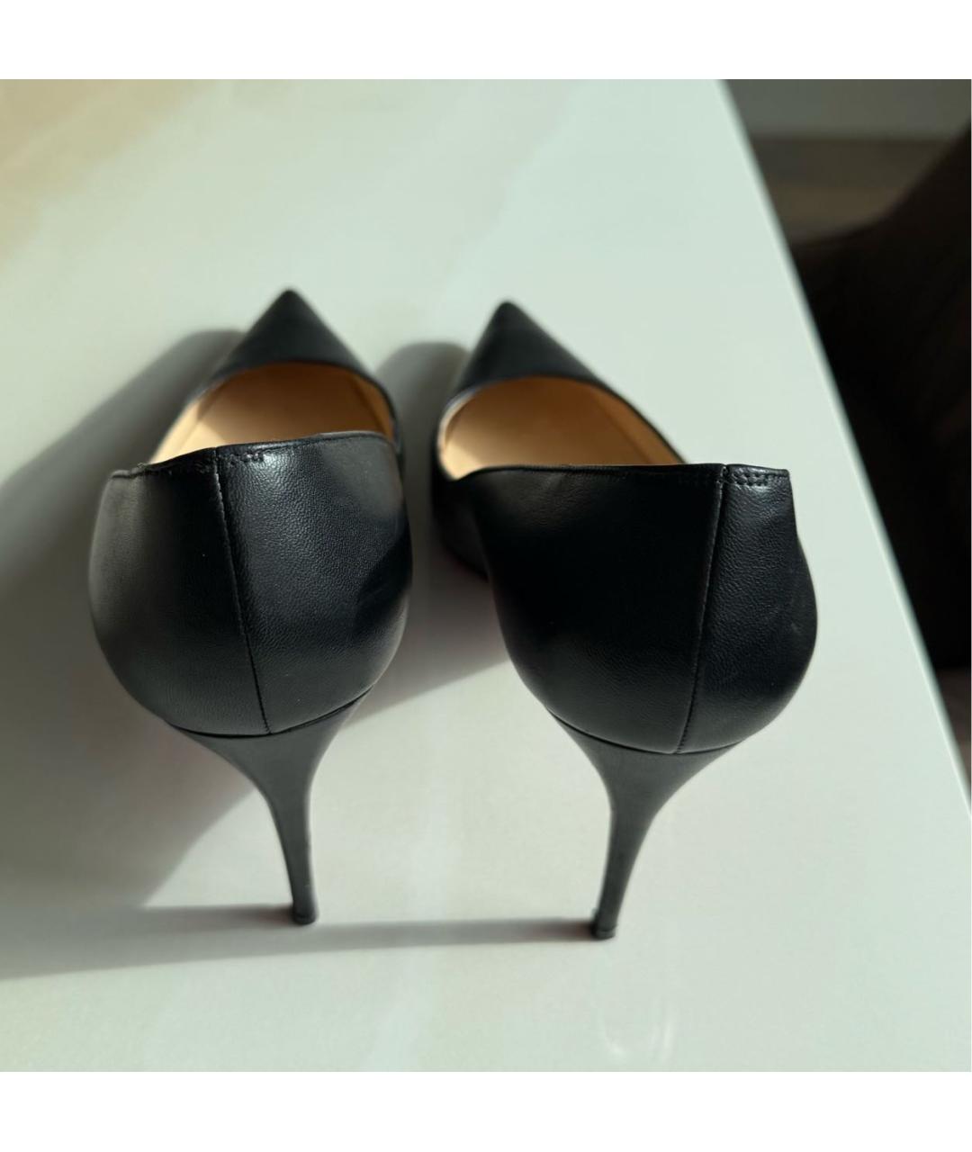 CHRISTIAN LOUBOUTIN Черные кожаные туфли, фото 3