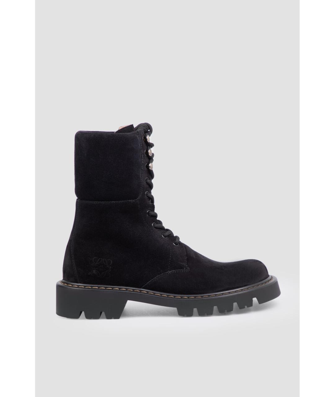 LOEWE Черные замшевые ботинки, фото 2