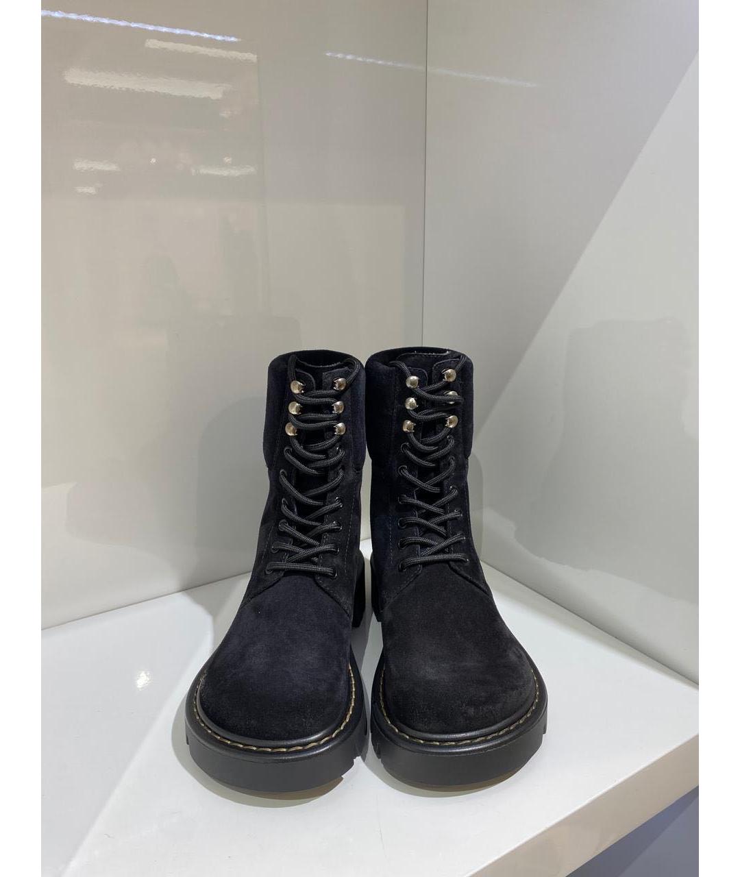 LOEWE Черные замшевые ботинки, фото 4