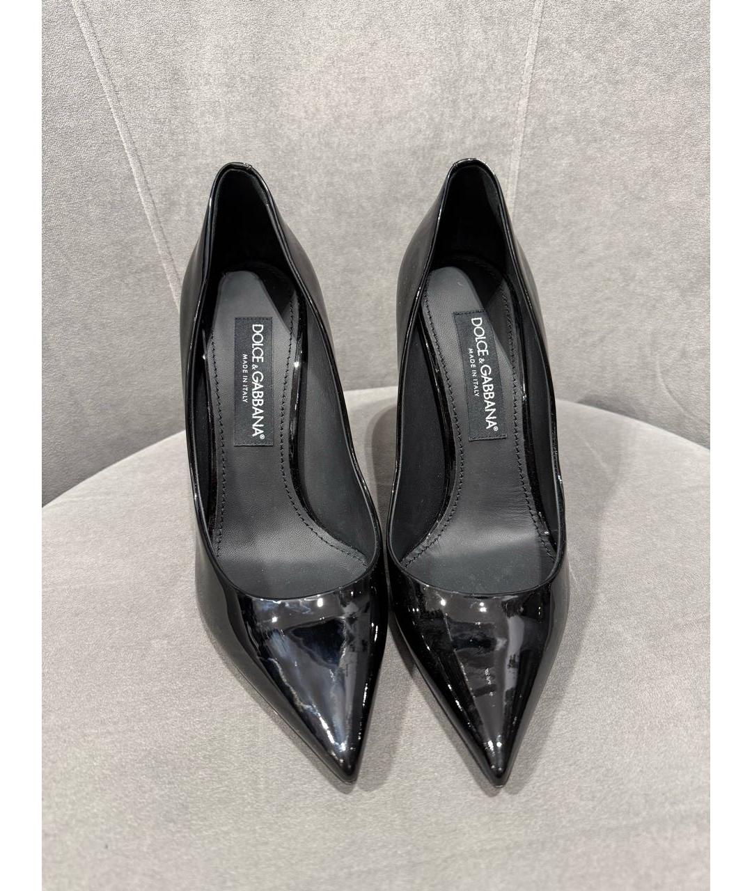 DOLCE&GABBANA Черные туфли из лакированной кожи, фото 4