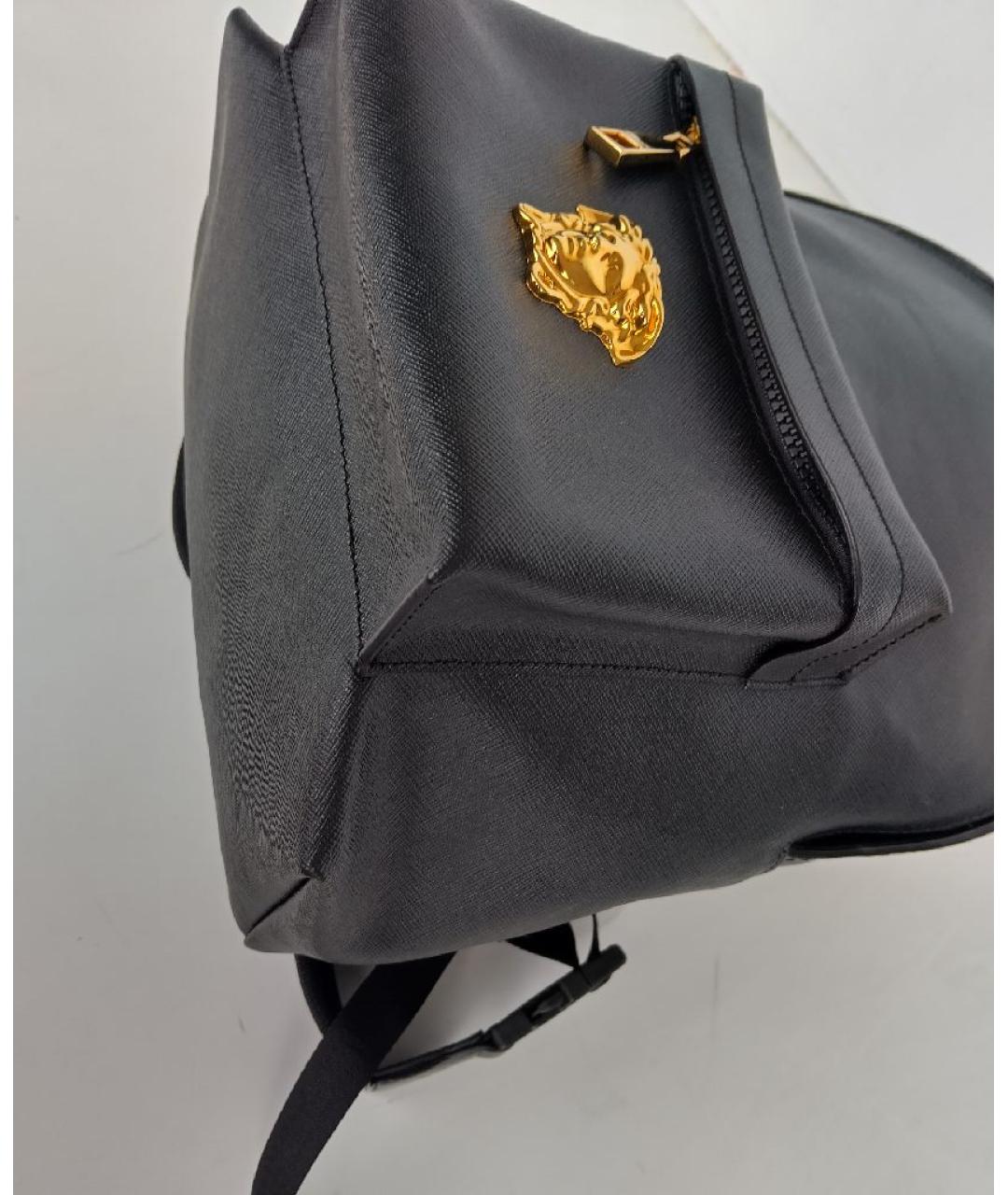 VERSACE Черный рюкзак из искусственной кожи, фото 6