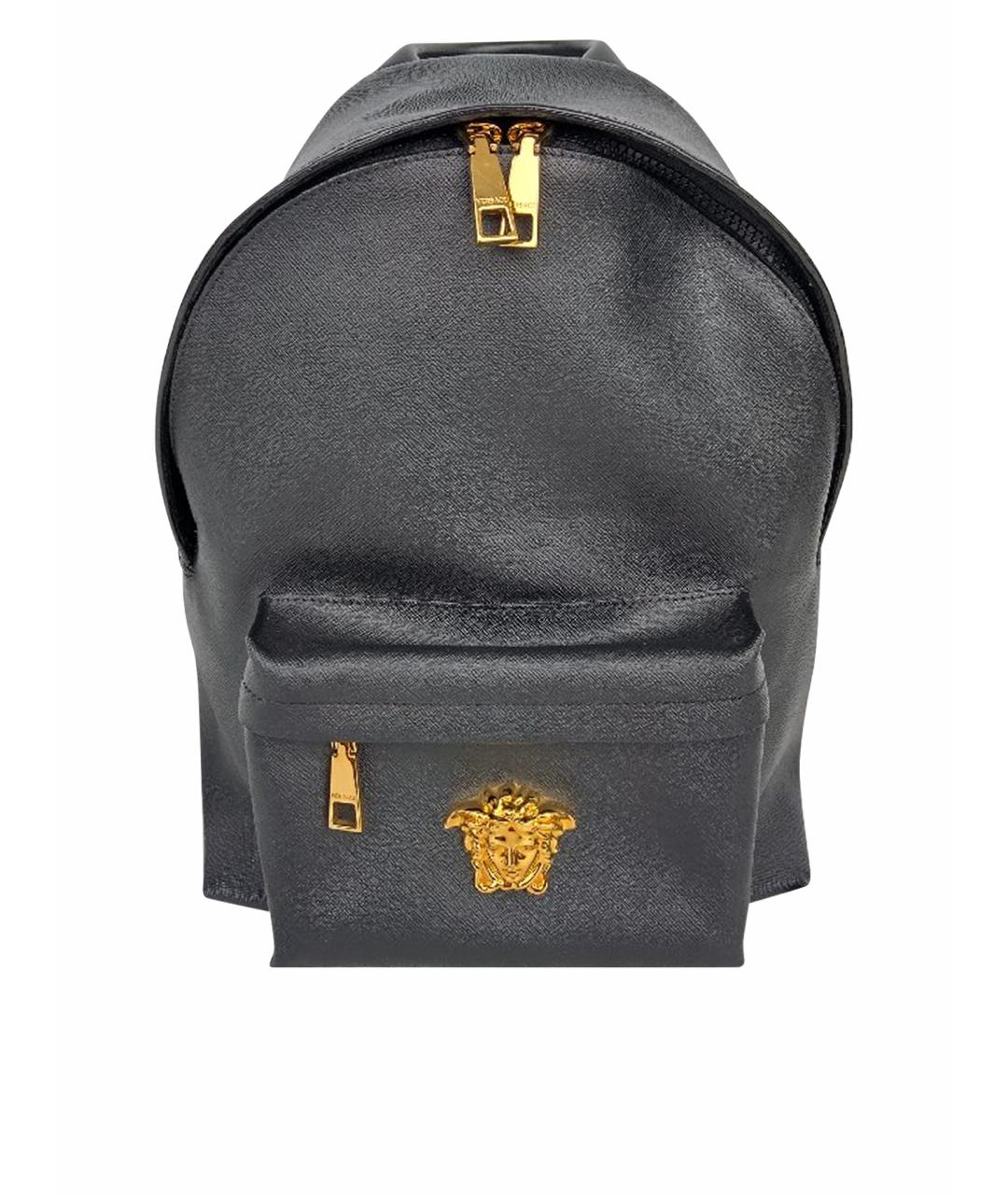 VERSACE Черный рюкзак из искусственной кожи, фото 1