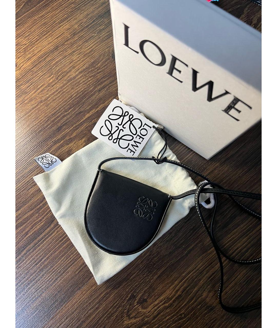 LOEWE Черная кожаная сумка через плечо, фото 2