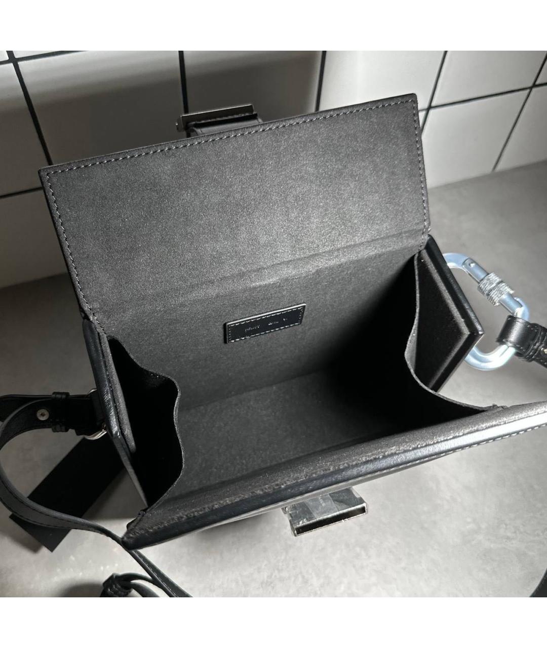 HELIOT EMIL Черная кожаная сумка через плечо, фото 7