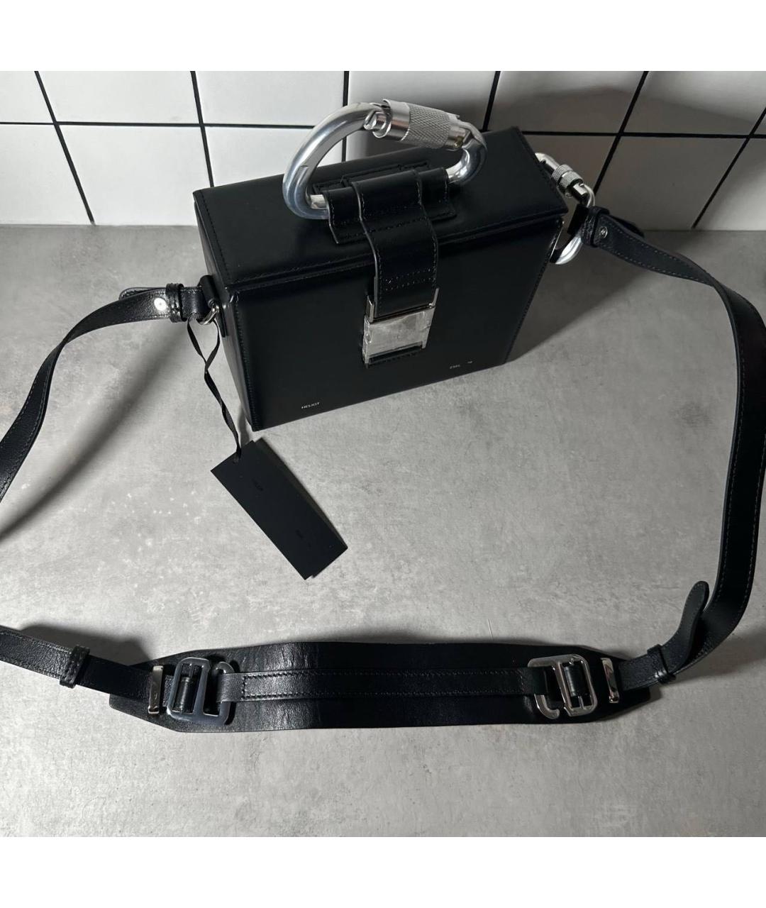 HELIOT EMIL Черная кожаная сумка через плечо, фото 5