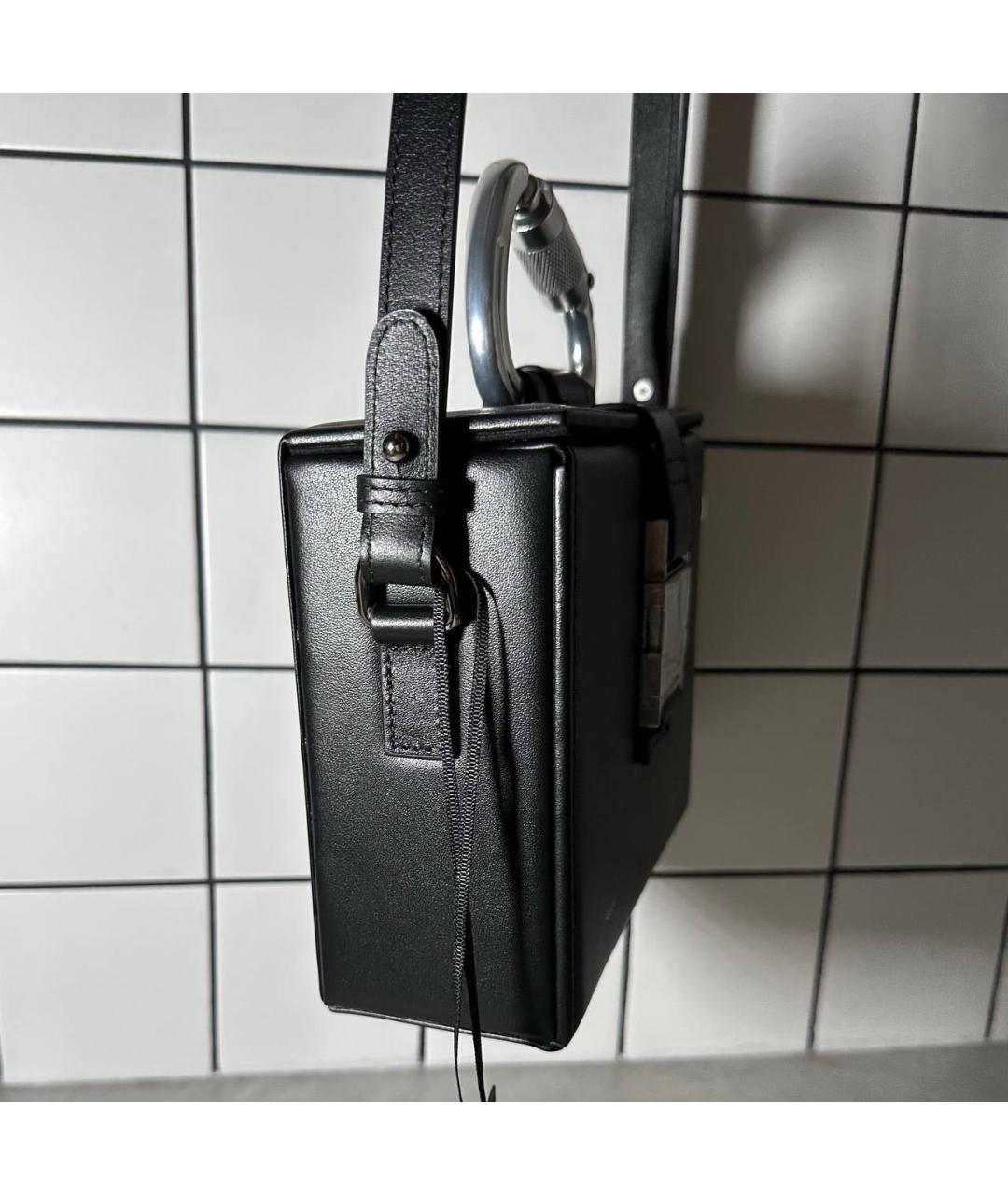 HELIOT EMIL Черная кожаная сумка через плечо, фото 6