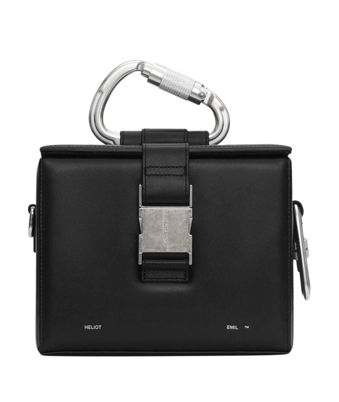 HELIOT EMIL Черная кожаная сумка через плечо, фото 1