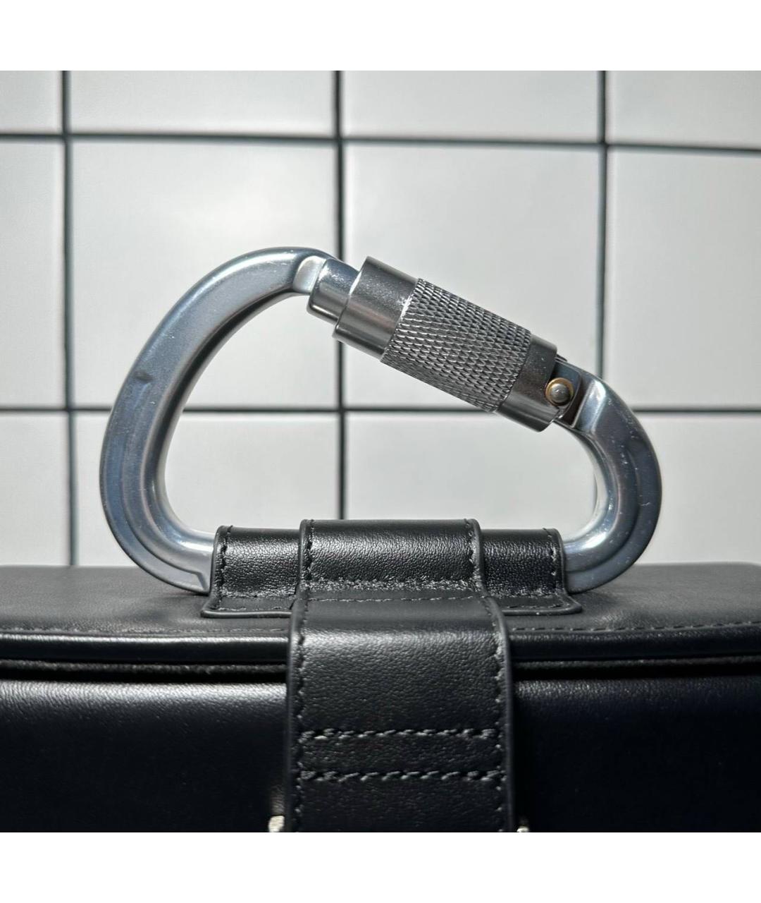 HELIOT EMIL Черная кожаная сумка через плечо, фото 4