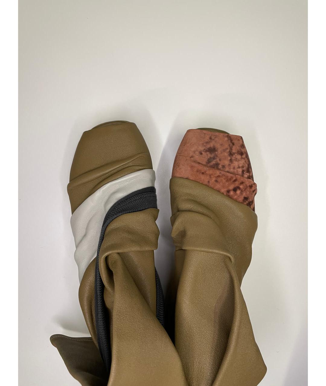 RICK OWENS Коричневые кожаные сапоги, фото 2
