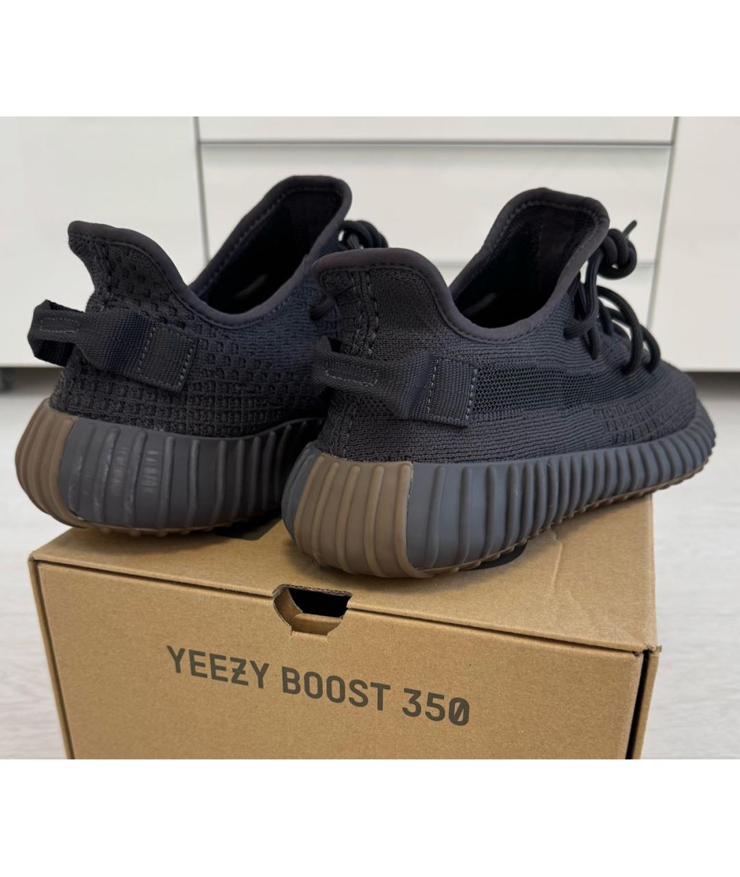 ADIDAS YEEZY Черные текстильные низкие кроссовки / кеды, фото 5