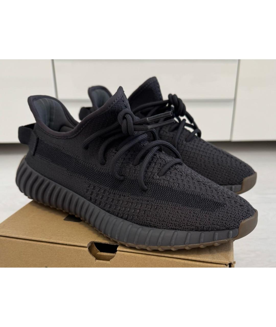 ADIDAS YEEZY Черные текстильные низкие кроссовки / кеды, фото 8
