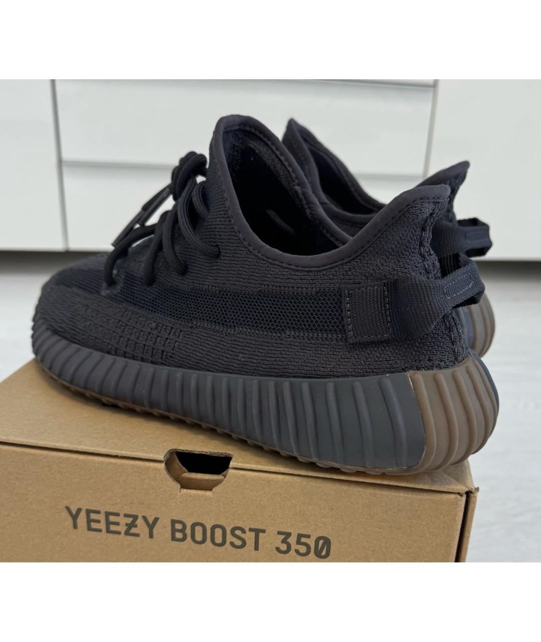 ADIDAS YEEZY Черные текстильные низкие кроссовки / кеды, фото 4