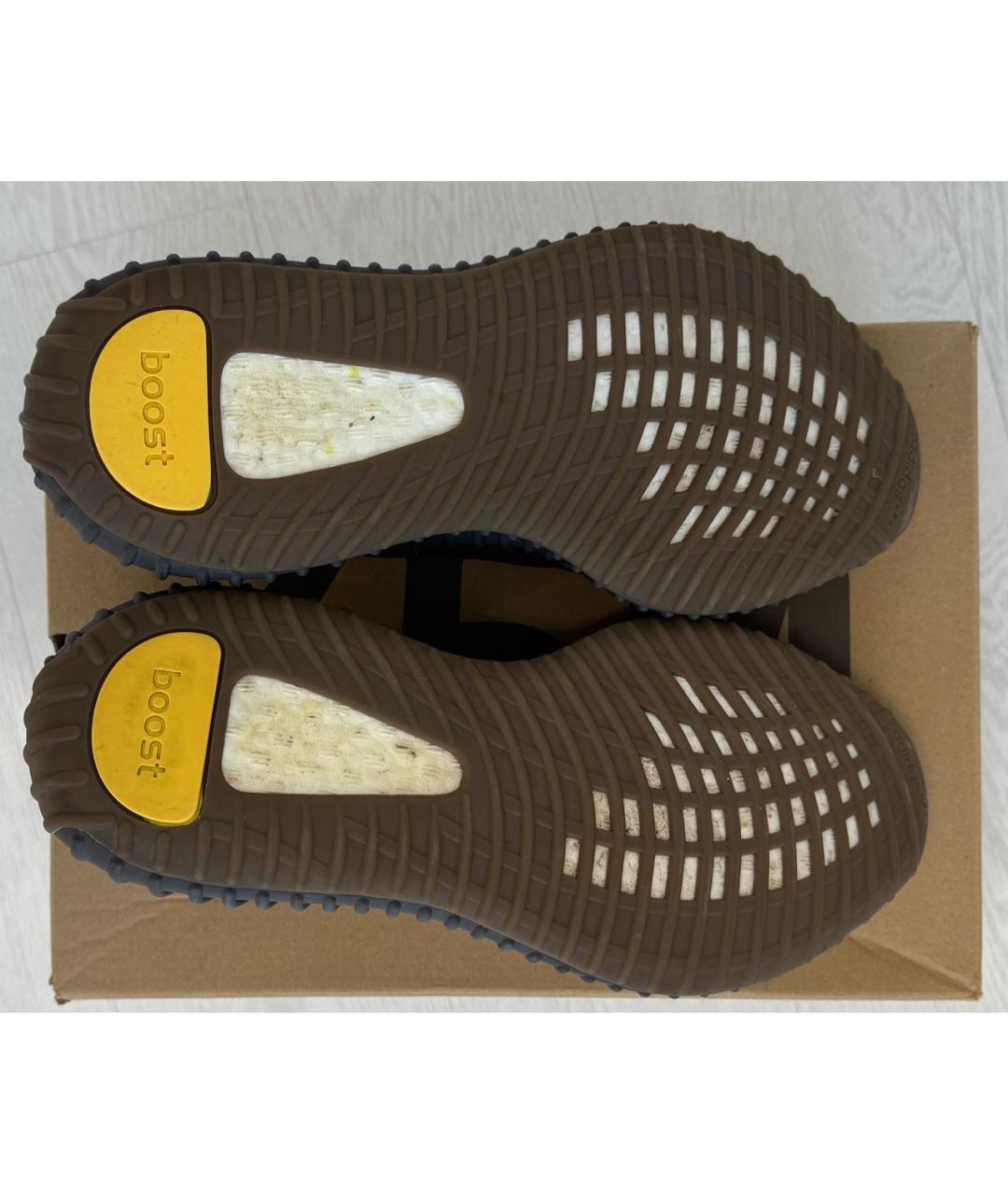 ADIDAS YEEZY Черные текстильные низкие кроссовки / кеды, фото 6