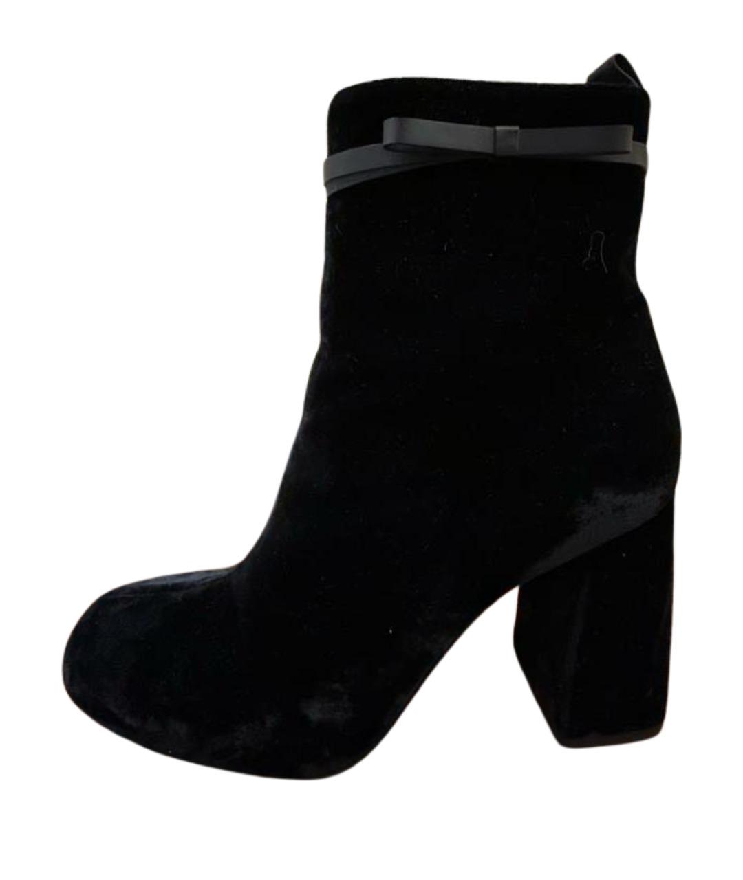 RED VALENTINO Черные бархатные ботильоны, фото 10