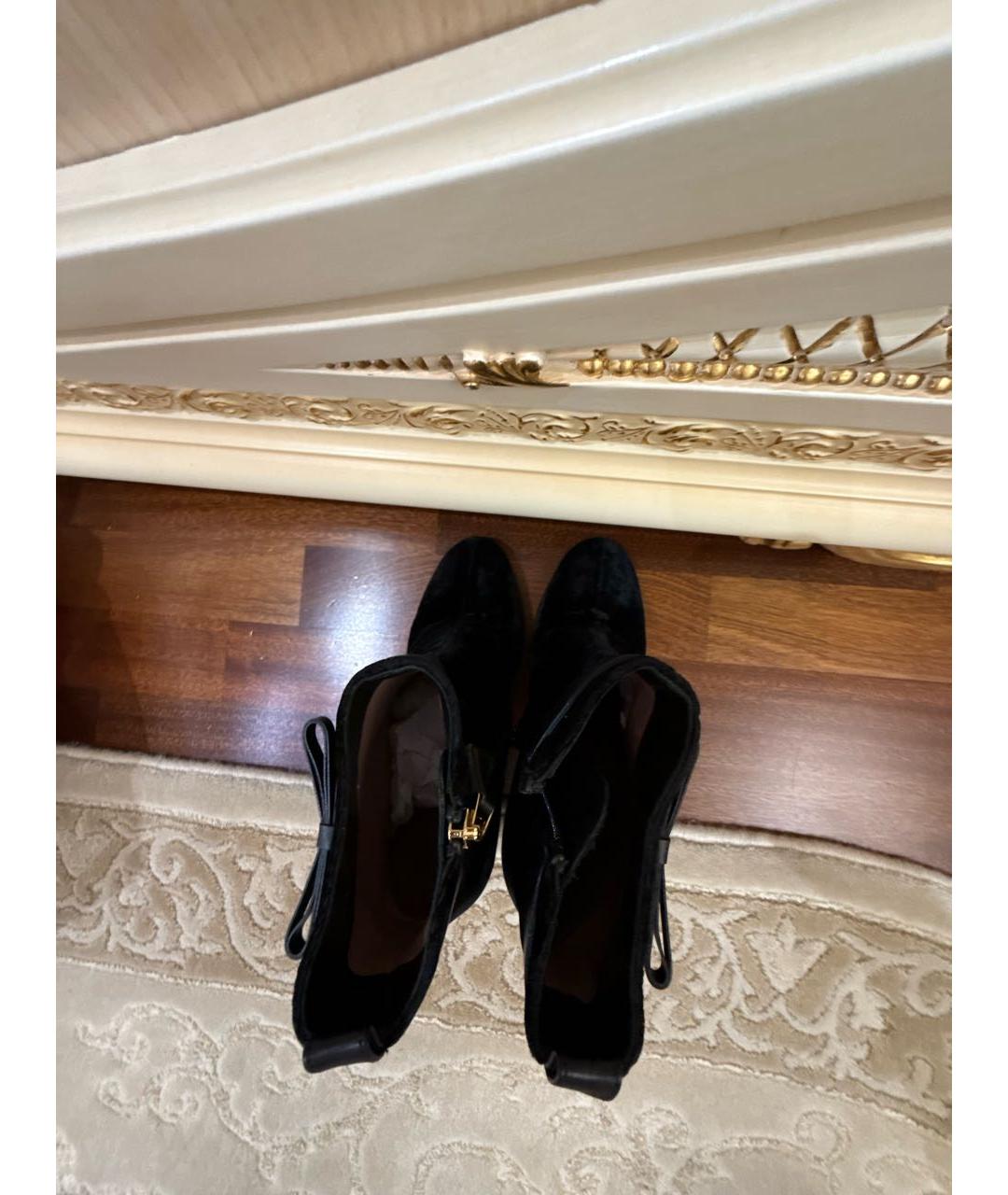 RED VALENTINO Черные бархатные ботильоны, фото 3
