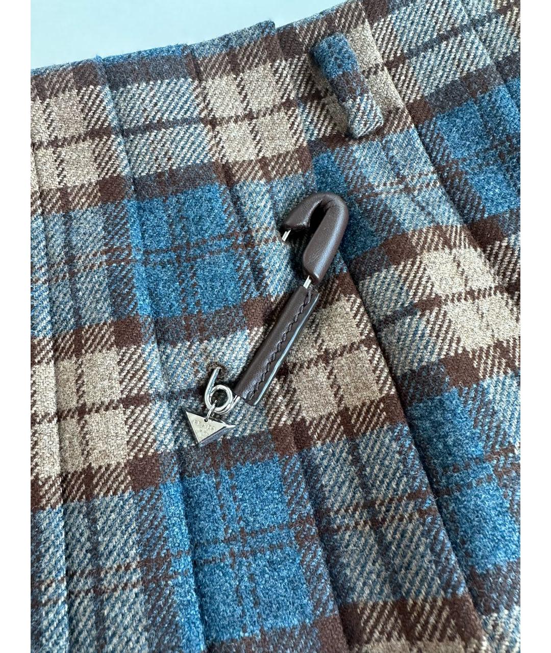 PRADA Мульти шерстяная юбка мини, фото 4