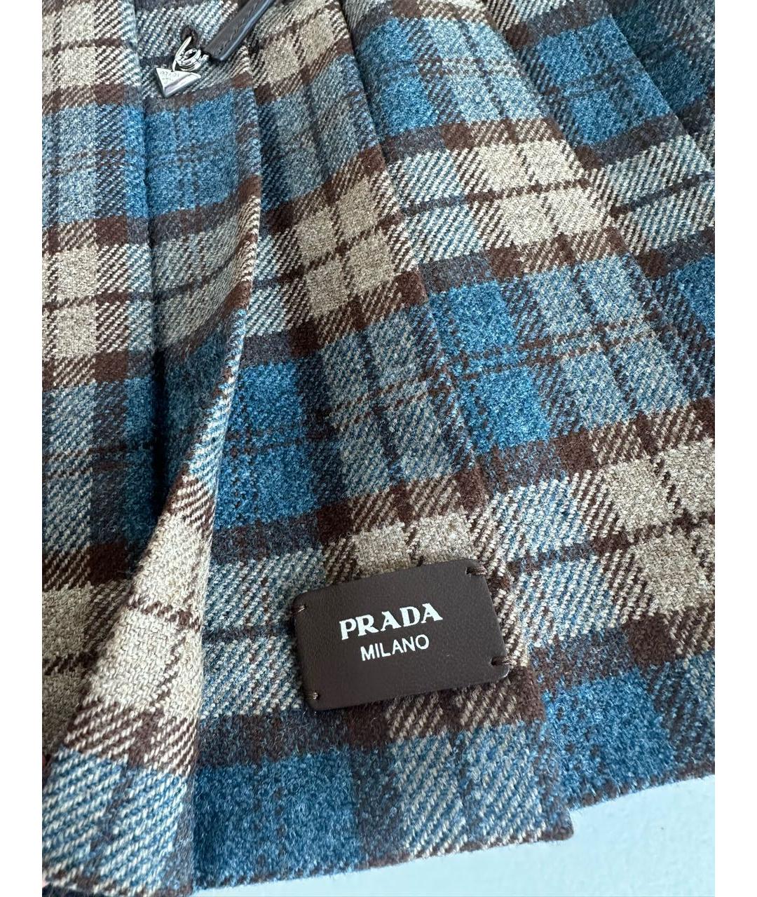 PRADA Мульти шерстяная юбка мини, фото 6