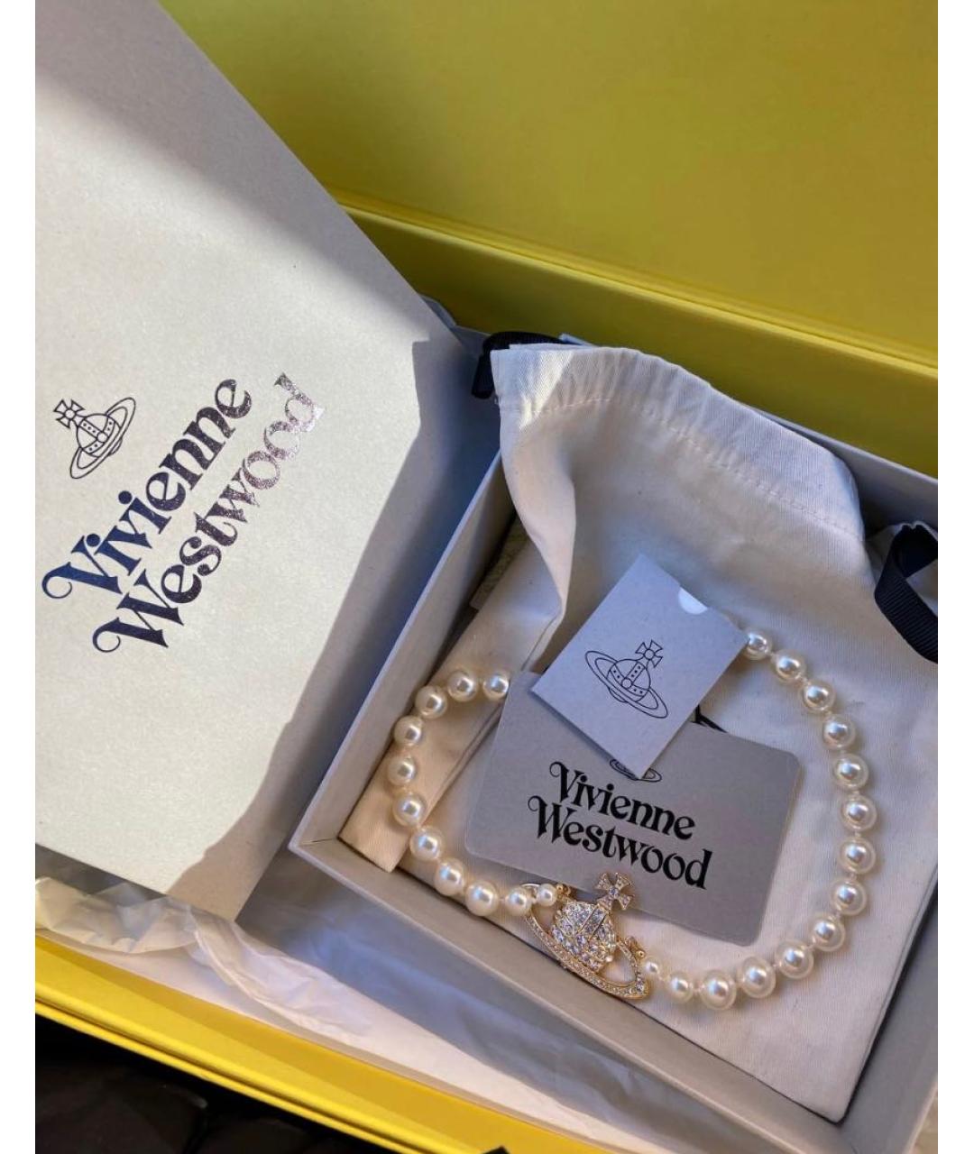 VIVIENNE WESTWOOD Золотое латунное колье, фото 3