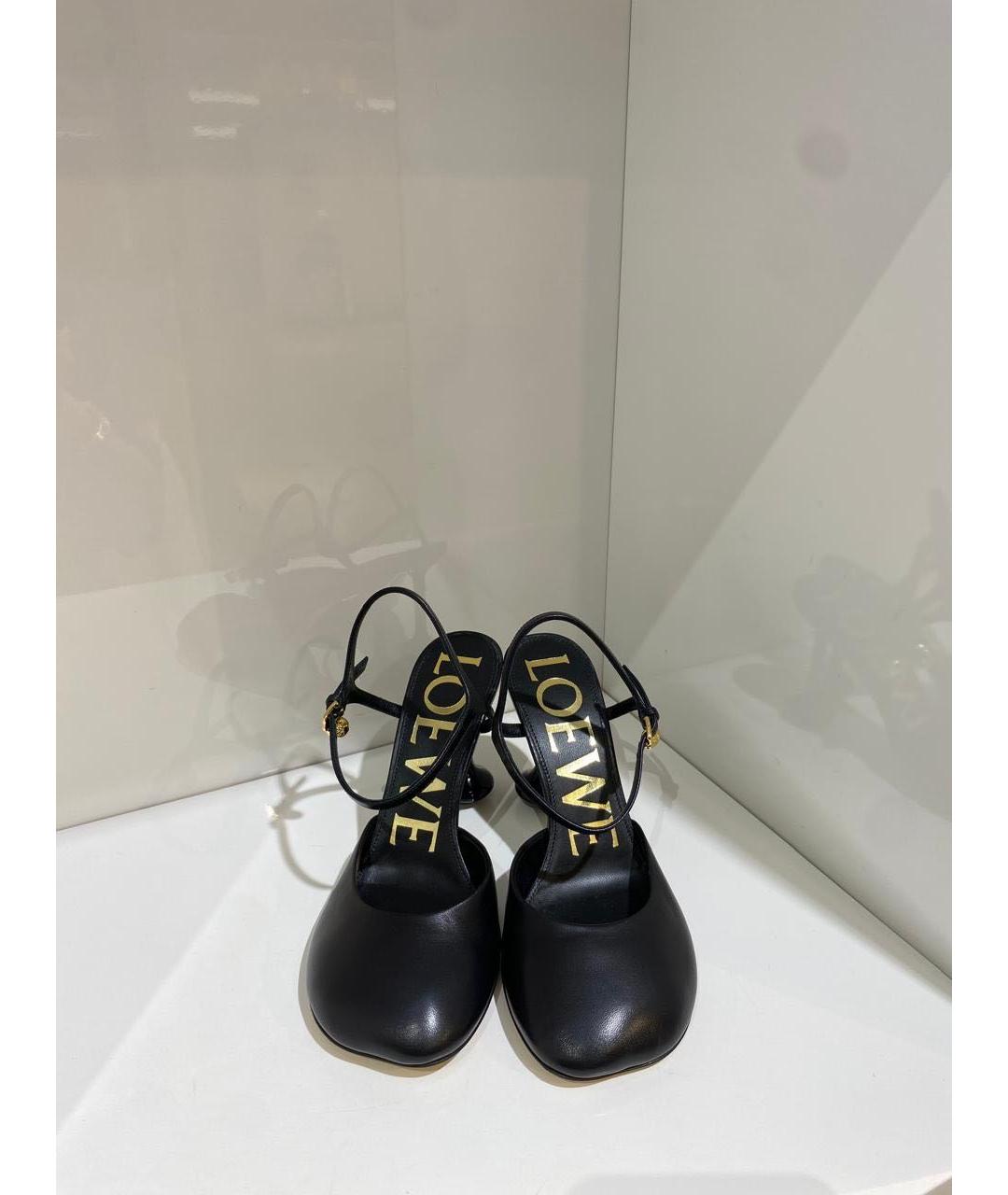 LOEWE Черные кожаные туфли, фото 3