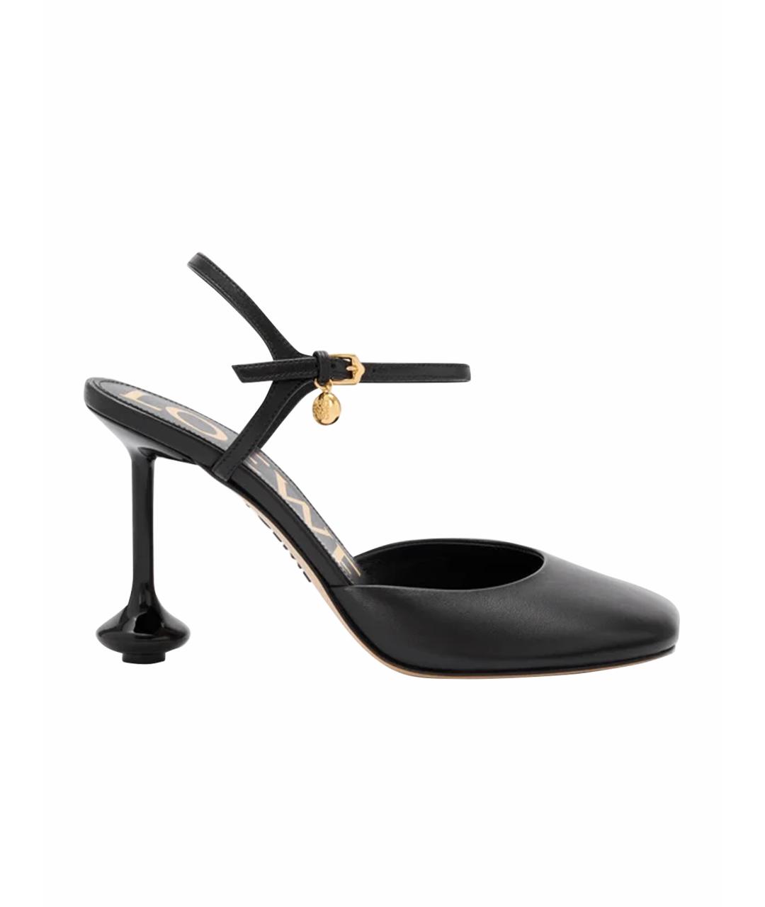 LOEWE Черные кожаные туфли, фото 1