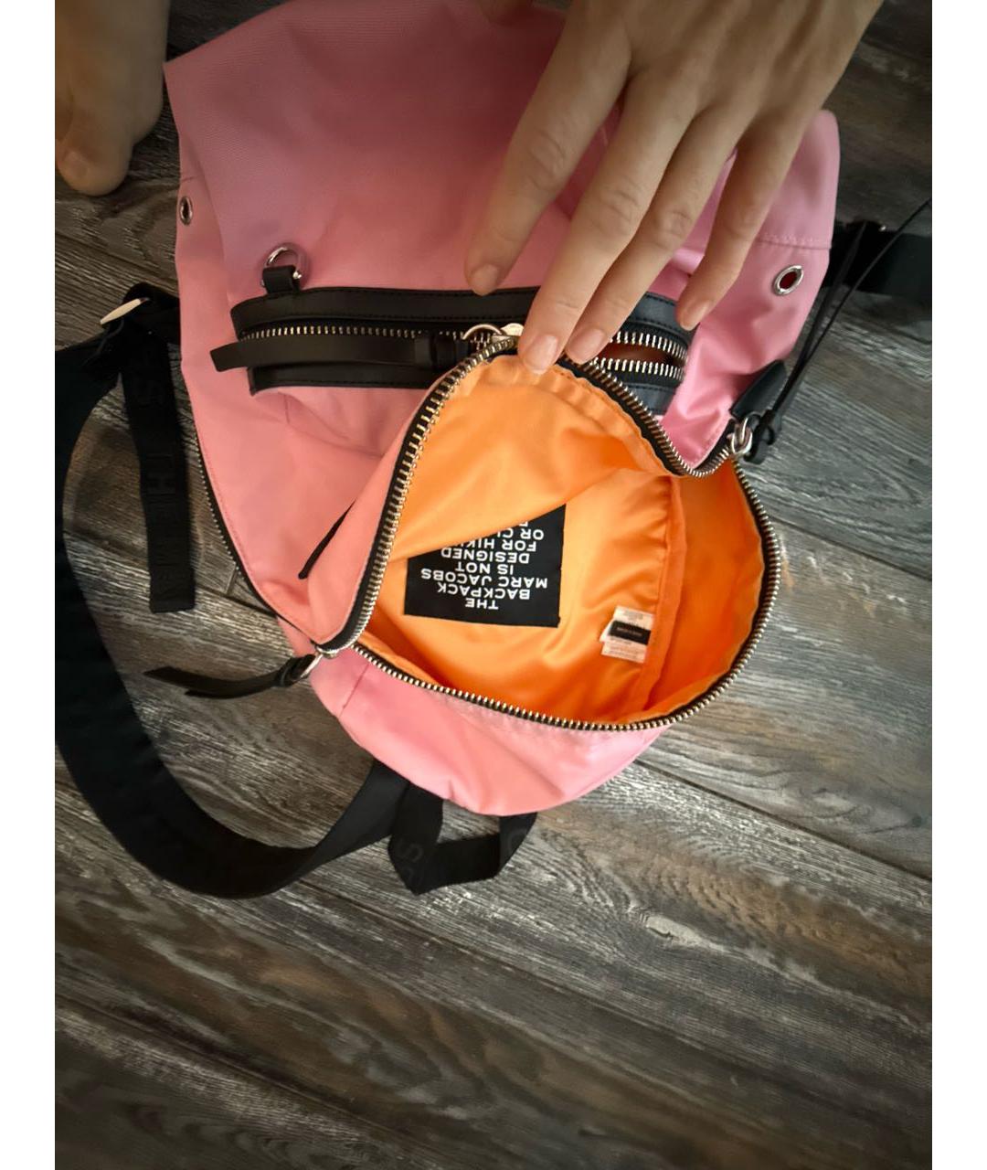 MARC BY MARC JACOBS Розовый тканевый рюкзак, фото 4