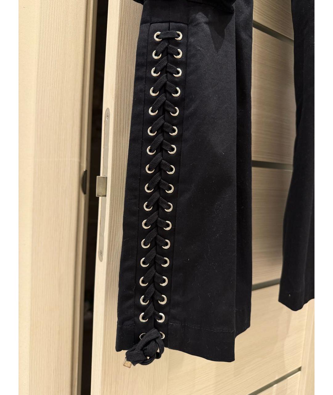 DOLCE&GABBANA Черные хлопковые прямые брюки, фото 6