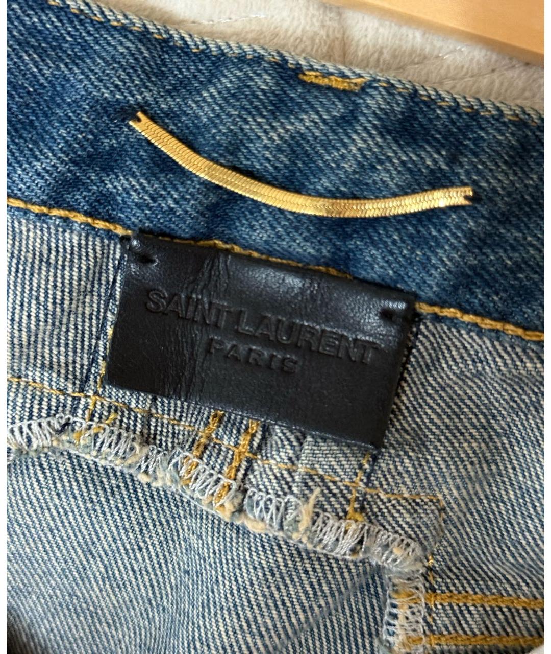 SAINT LAURENT Синяя деним юбка макси, фото 3