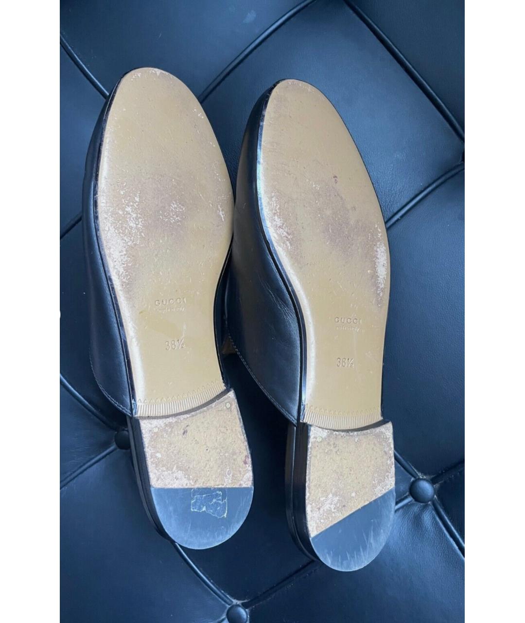 GUCCI Черные кожаные мюли, фото 5