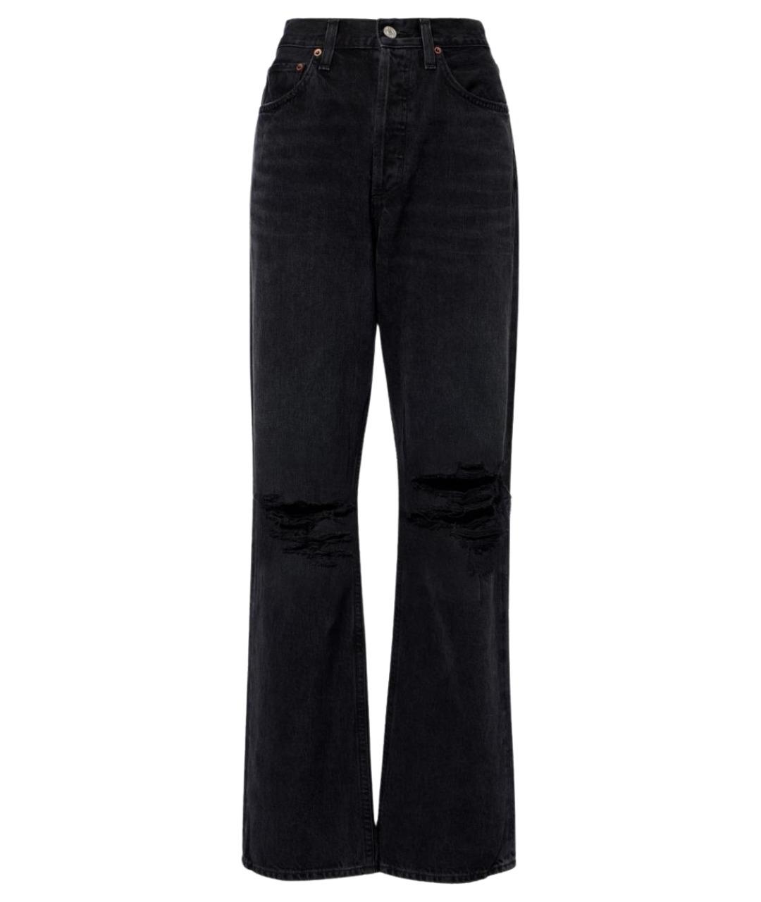 AGOLDE Черные хлопковые прямые джинсы, фото 1