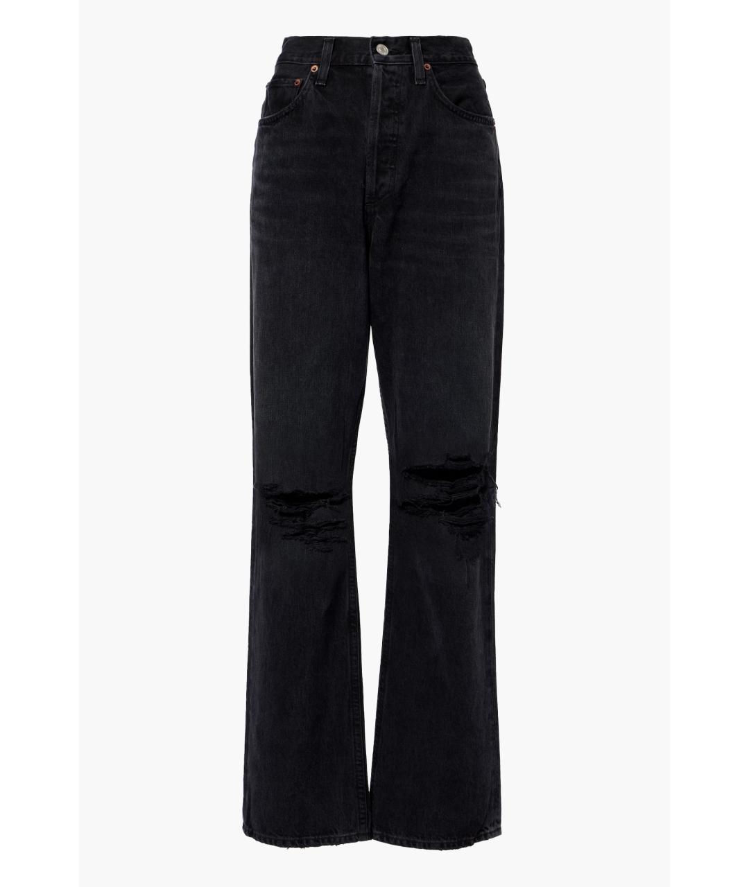 AGOLDE Черные хлопковые прямые джинсы, фото 9