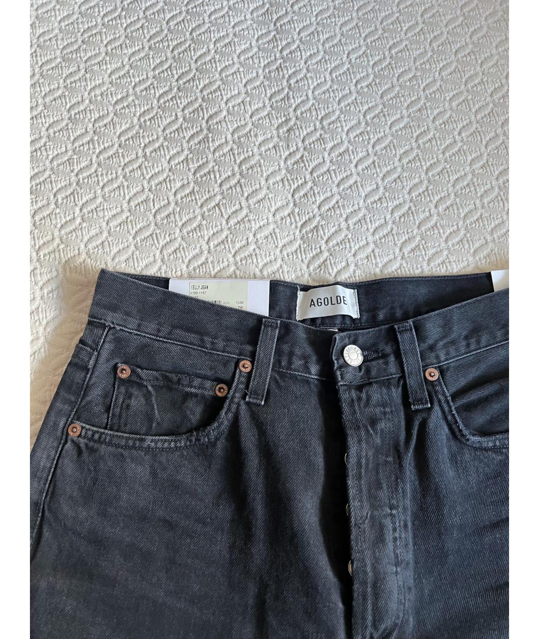 AGOLDE Черные хлопковые прямые джинсы, фото 5