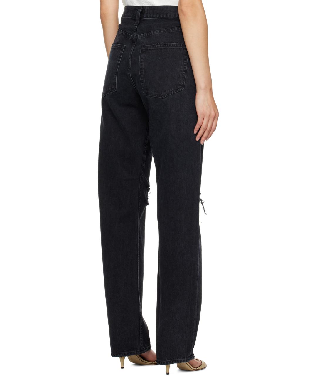 AGOLDE Черные хлопковые прямые джинсы, фото 7