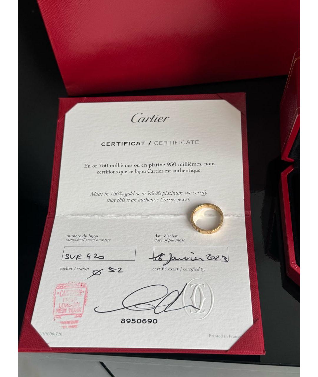 CARTIER Золотое кольцо из желтого золота, фото 9