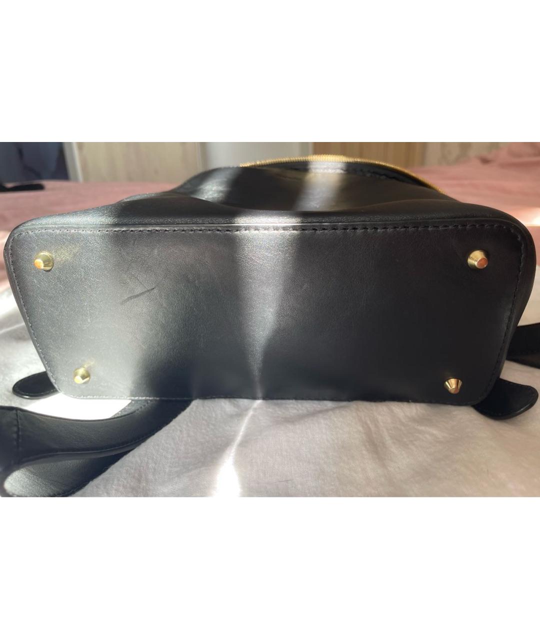 DKNY Черный кожаный рюкзак, фото 8