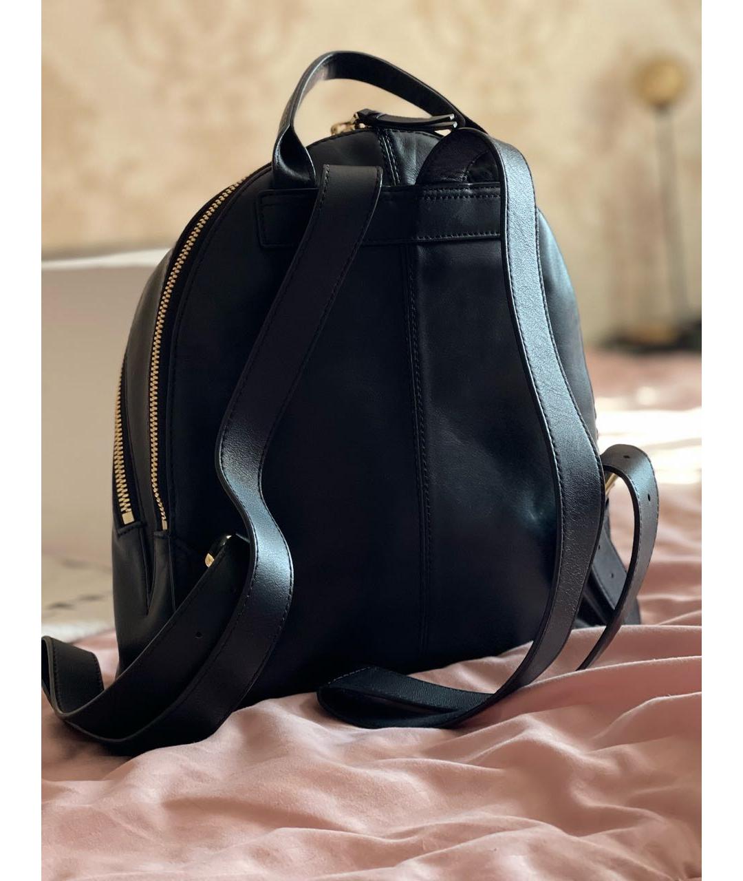 DKNY Черный кожаный рюкзак, фото 4