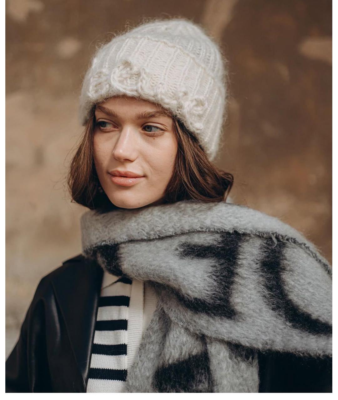 LOEWE Бежевая шерстяная шапка, фото 2