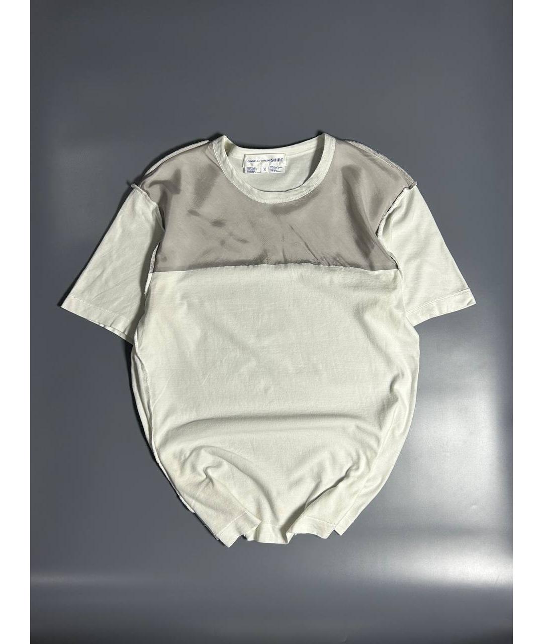 COMME DES GARÇONS SHIRT Белая хлопковая футболка, фото 10