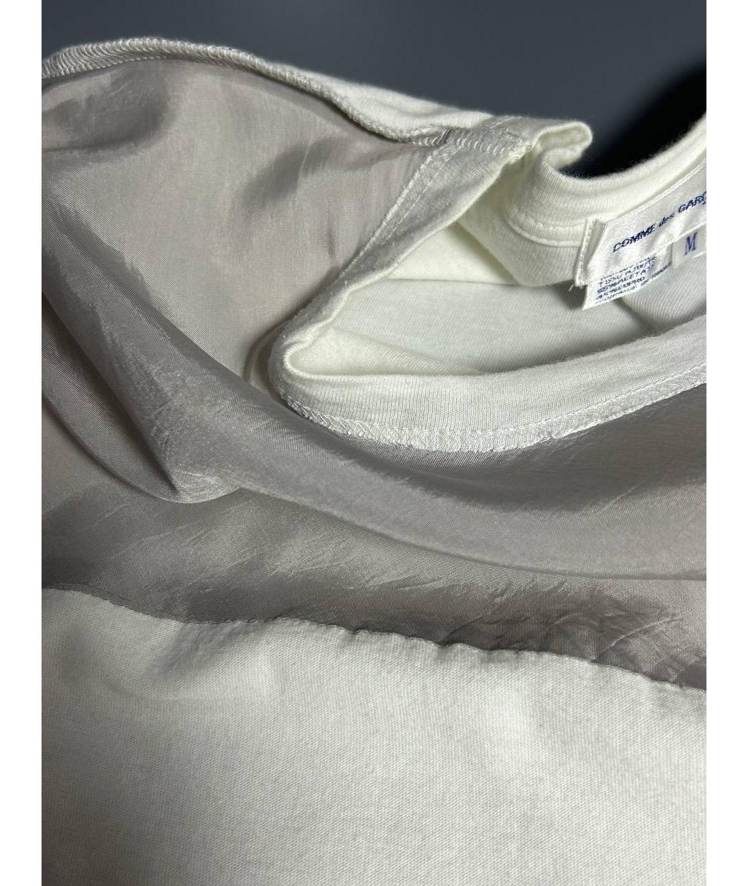 COMME DES GARÇONS SHIRT Белая хлопковая футболка, фото 5