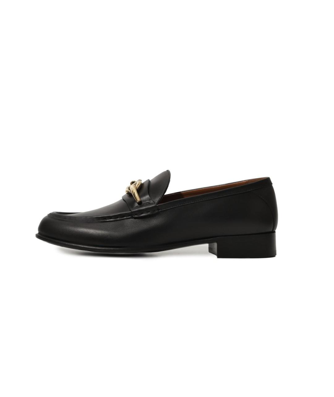 VALENTINO Черные кожаные лоферы, фото 4