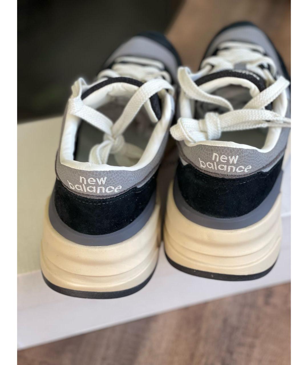 NEW BALANCE Черные замшевые низкие кроссовки / кеды, фото 5