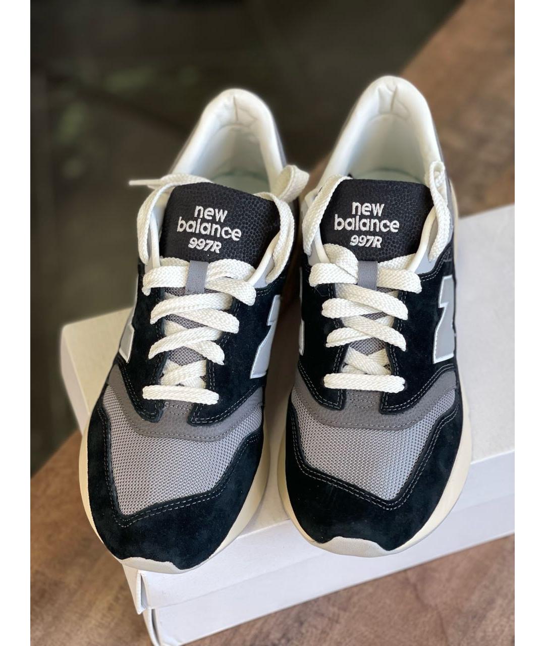 NEW BALANCE Черные замшевые низкие кроссовки / кеды, фото 8