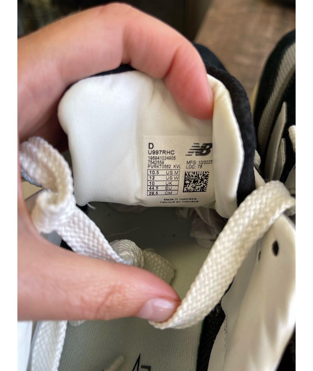 NEW BALANCE Черные замшевые низкие кроссовки / кеды, фото 4