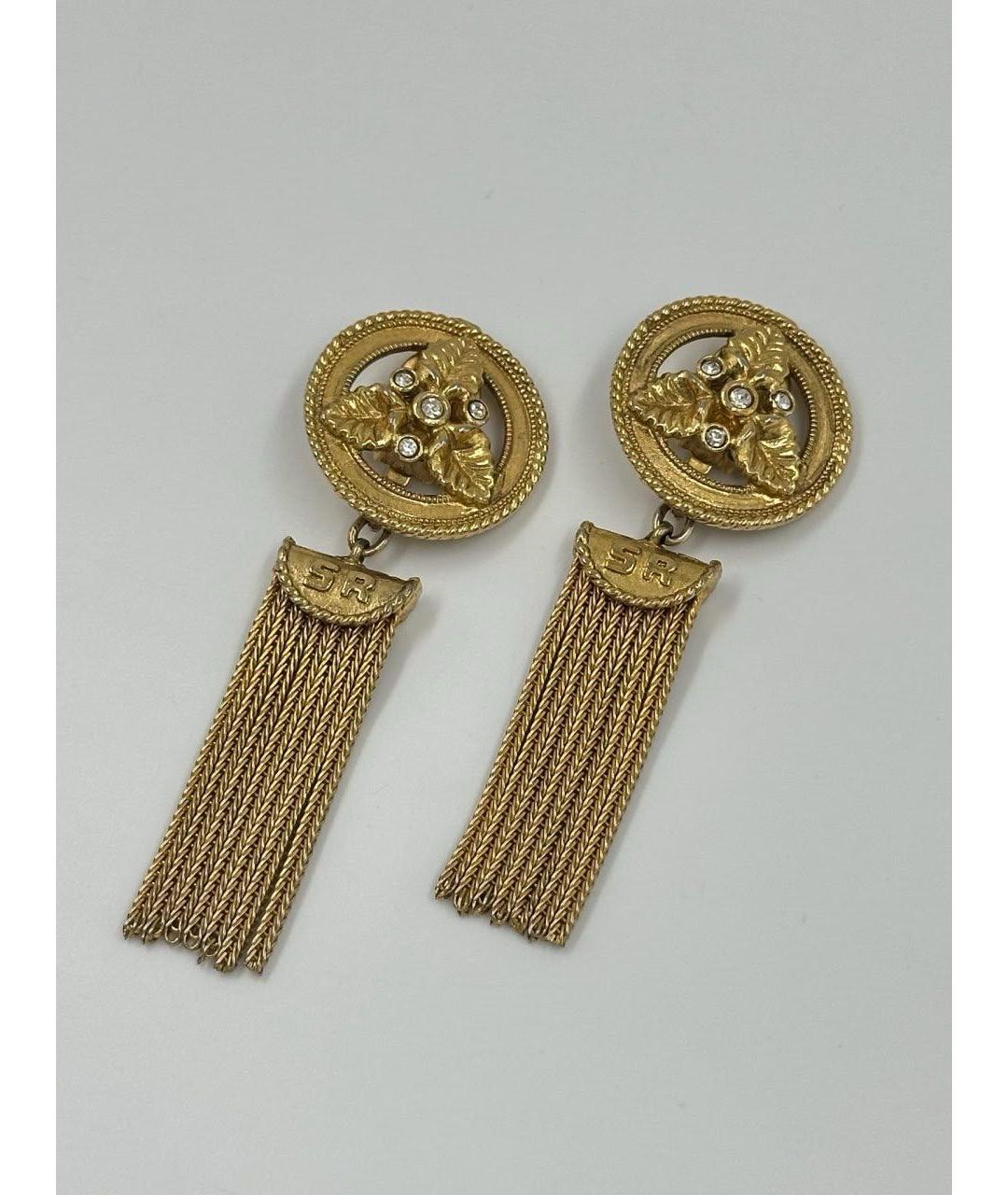 SONIA RYKIEL Золотые позолоченные клипсы, фото 2