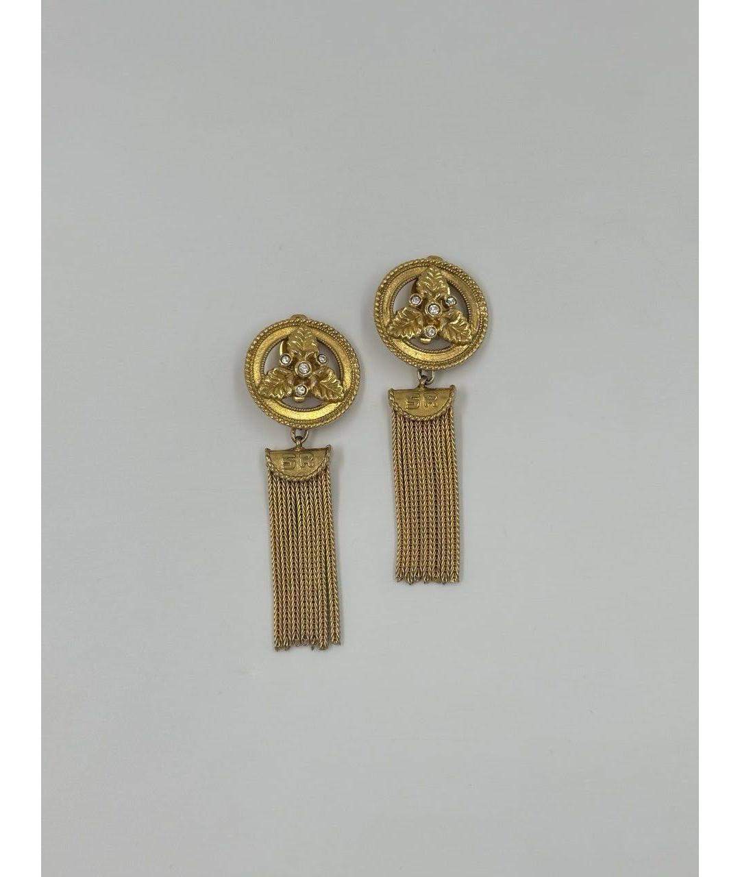 SONIA RYKIEL Золотые позолоченные клипсы, фото 7